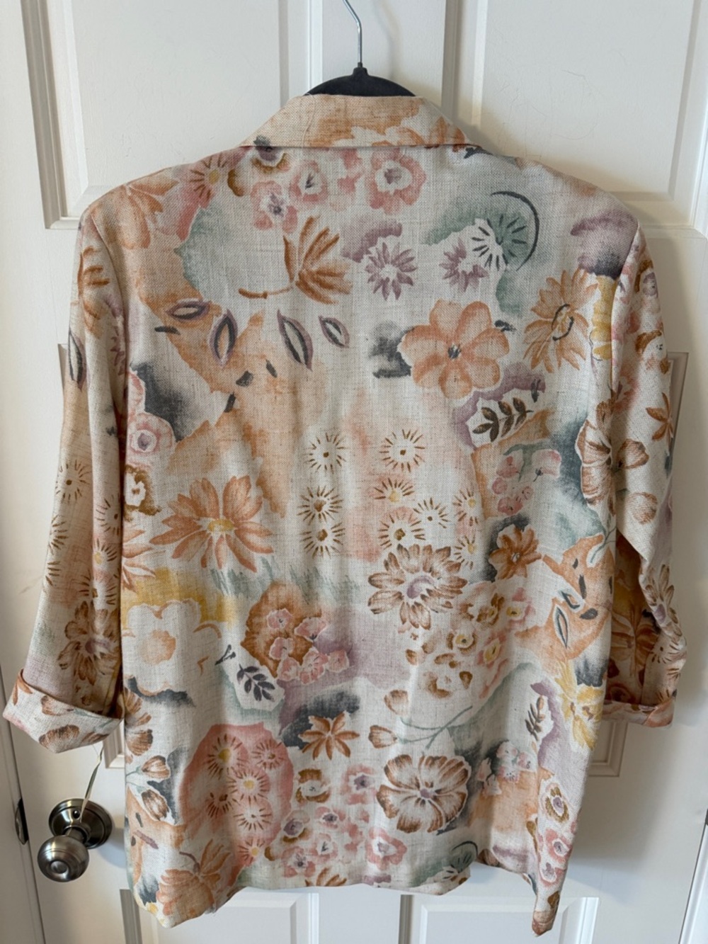 NWT Vtg 80s 90s Copy Cats Floral Blazer - Cottagecore Artsy Pastel Jacket Small - Picture 7 of 7